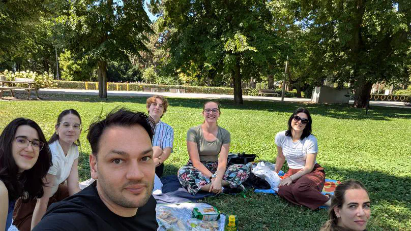 Celebrating the end of semester with a picnic